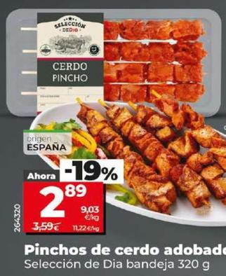 Oferta de Seleccion De Dia - Pinchos De Cerdo Adobado por 2,89€ en Dia