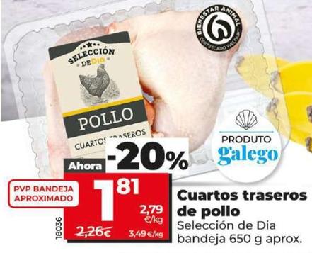 Oferta de Dia - Cuartos Traseros De Pollo por 1,81€ en Dia