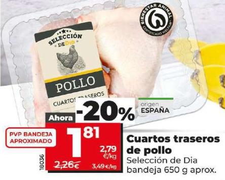 Oferta de Selección De Dia - Cuartos Traseros De Pollo  por 1,81€ en Dia