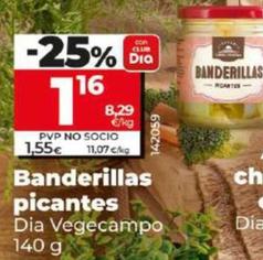 Oferta de Dia Vegecampo - Banderillas Picantes por 1,16€ en Dia