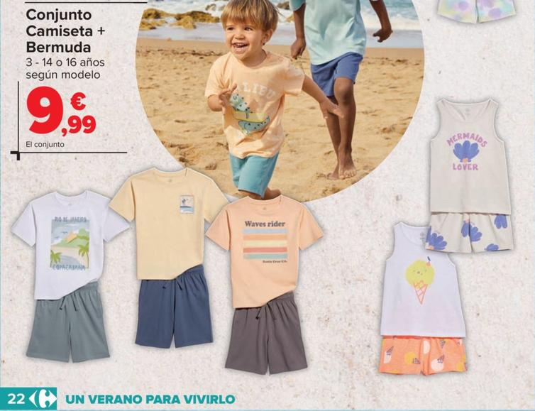 Oferta de Conjunto Camiseta + Bermuda por 9,99€ en Carrefour