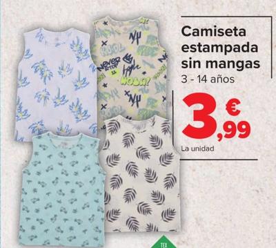 Oferta de Camiseta estampada sin mangas por 3,99€ en Carrefour