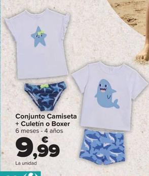 Oferta de Conjunto Camiseta + Culetín O Boxer por 9,99€ en Carrefour