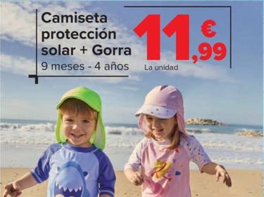 Oferta de Tex - Camiseta Protección Solar + Gorra por 11,99€ en Carrefour