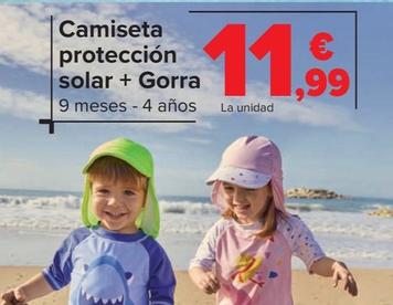Oferta de Tex - Camiseta Protección Solar + Gorra por 11,99€ en Carrefour
