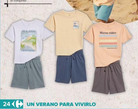 Oferta de Conjunto Camiseta + Bermuda por 9,99€ en Carrefour