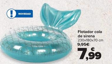 Oferta de Flotador cola de sirena por 7,99€ en Carrefour