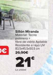 Oferta de Sillón Miranda por 21€ en Carrefour
