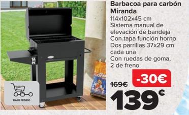 Oferta de Barbacoa Para Carbón Miranda por 139€ en Carrefour