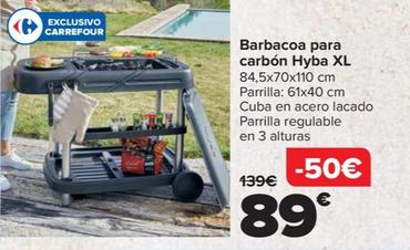 Oferta de Barbacoa Para Carbón Hyba XL por 89€ en Carrefour