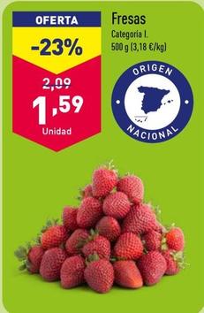 Oferta de Fresas por 1,59€ en ALDI