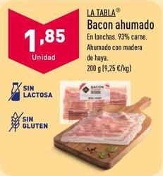 Oferta de La Tabla - Bacon Ahumado por 1,85€ en ALDI