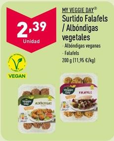 Oferta de My Veggie Day - Surtido Falafels /albóndigas Vegetales por 2,39€ en ALDI