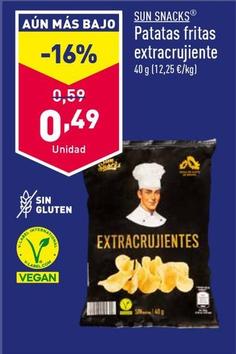 Oferta de Sun Snack - Patatas Fritas Extracrujiente por 0,49€ en ALDI