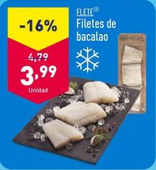 Oferta de Flete - Filetes De Bacalao por 3,99€ en ALDI