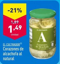 Oferta de El Cultivador - Corazones De Alcachofa Al Natural por 1,49€ en ALDI