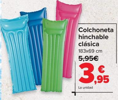 Oferta de Colchoneta Hinchable Clasica por 3,95€ en Carrefour