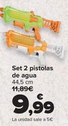 Oferta de Set 2 Pistolas De Agua por 9,99€ en Carrefour