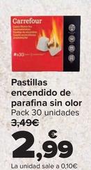 Oferta de Carrefour - Pastillas Encendido De Parafina Sin Olor por 2,99€ en Carrefour
