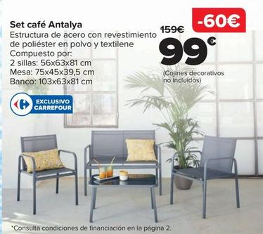 Oferta de Set Caffe Antalya por 99€ en Carrefour