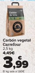 Oferta de Carrefour - Carbon Vegetal por 3,99€ en Carrefour