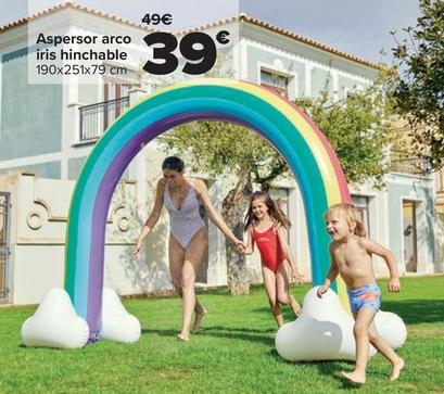 Oferta de Aspersor Arco Iris Hinchable por 39€ en Carrefour