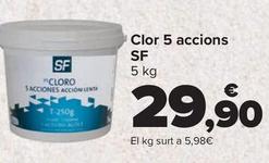 Oferta de SF - Cloro 5 Acciones por 29,9€ en Carrefour