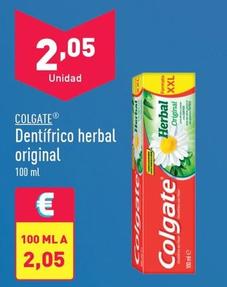Oferta de Colgate - Dentifrico Herbal Original por 2,05€ en ALDI