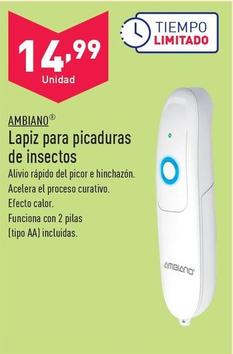 Oferta de Ambiano -  Lapiz Para Picaduras De Insectos por 14,99€ en ALDI