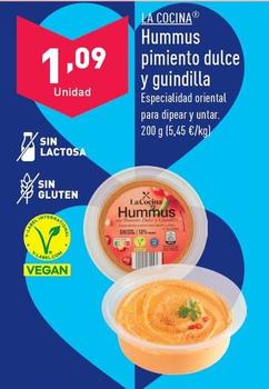 Oferta de La Cocina - Hummus Pimiento Dulce Y Guindilla por 1,09€ en ALDI