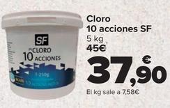 Oferta de SF - Cloro 10 Acciones por 37,9€ en Carrefour