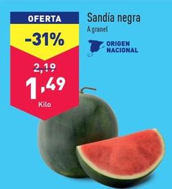Oferta de Sandía Negra por 1,49€ en ALDI