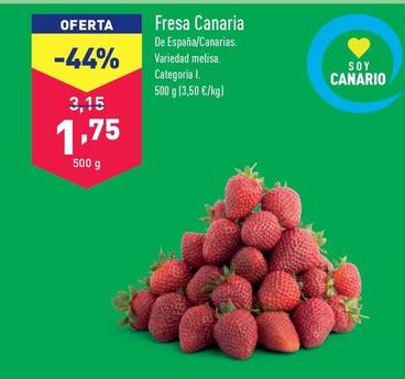 Oferta de Fresa Canaria por 1,75€ en ALDI