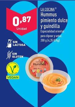 Oferta de La Cocina - Hummus Pimiento Dulce Y Guindilla por 0,87€ en ALDI