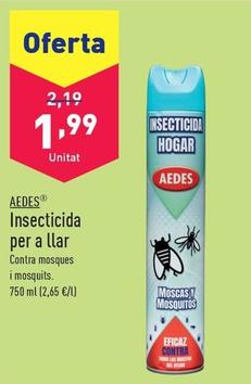 Oferta de Aedes - Insecticida Per A Llar por 1,99€ en ALDI