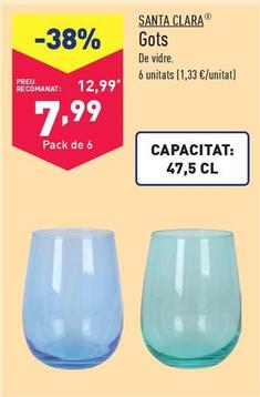 Oferta de Santa Clara - Vasos por 7,99€ en ALDI