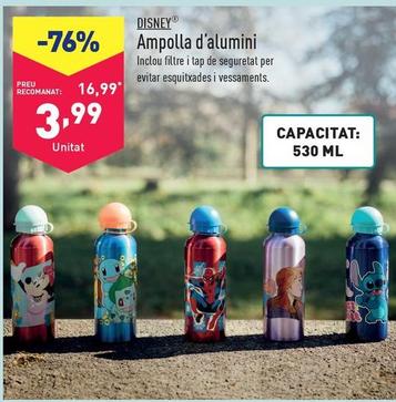 Oferta de Disney - Botella De Aluminio por 3,99€ en ALDI