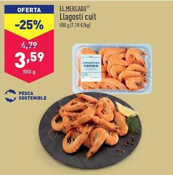 Oferta de El Mercado - Langostino Cocido por 3,59€ en ALDI
