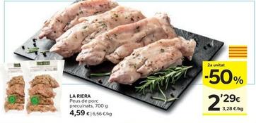 Oferta de La Riera - Peus De Porc Precuinats por 4,59€ en Caprabo