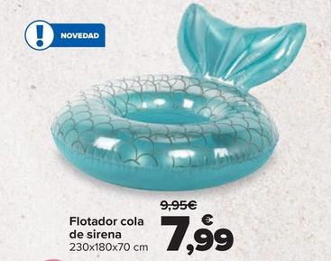 Oferta de Flotador cola de sirena por 7,99€ en Carrefour