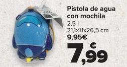 Oferta de Pistola de agua con mochila por 7,99€ en Carrefour