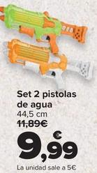 Oferta de Set 2 pistolas de agua por 9,99€ en Carrefour