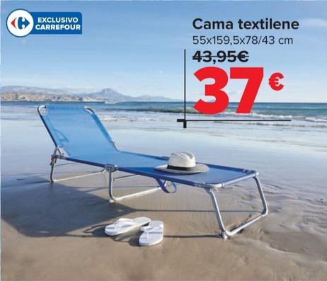Oferta de Cama textilene por 37€ en Carrefour