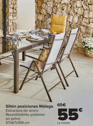 Oferta de Sillón Posiciones Málaga por 55€ en Carrefour