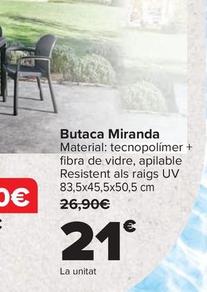 Oferta de Sillón Miranda por 21€ en Carrefour