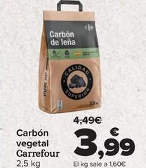 Oferta de Carrefour - Carbón Vegetal  por 3,99€ en Carrefour