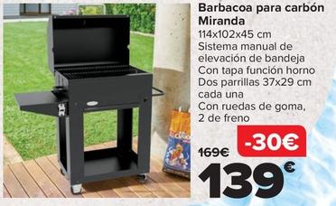 Oferta de Barbacoa Para Carbón Miranda por 139€ en Carrefour
