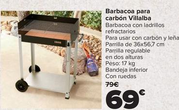 Oferta de Barbacoa Para Carbón Villalba por 69€ en Carrefour
