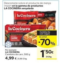 Oferta de La Cocinera - Canelons De Carn por 4,99€ en Caprabo