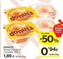 Oferta de Donuts - Original, 2 Unitats por 1,89€ en Caprabo